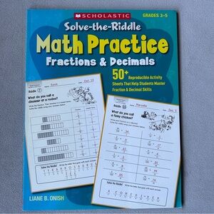 Solve The Riddle Math Practice Fractions & Decimals ~ 50 Reproducible Sheets